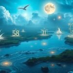 Illustrazione onirica di un alluvione con numeri fortunati